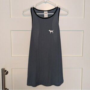 PINK by Victoria Secret women's gray razor back tank top in a size large.